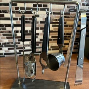 Set of 5 Hanging Bar Tools Utensils